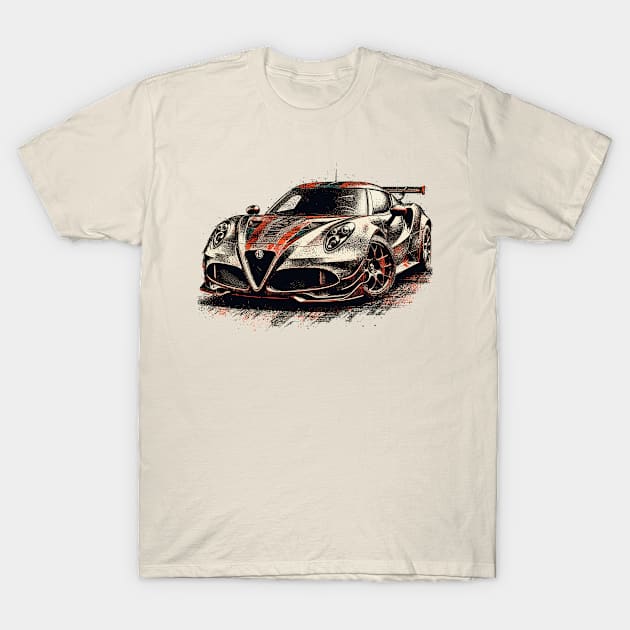 Alfa Romeo 4C T-Shirt by Vehicles-Art